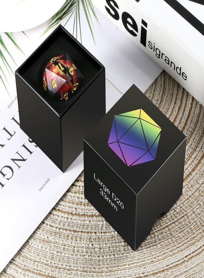 DNDND Liquid Dice D20 33mm,DNDND Glitter and Paillette Liquid 20 Sided Dice with Gorgeous Gift Box for Dungeons and Dragons (Lilac) - Image 4